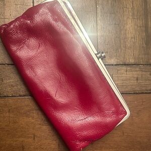 Red Leather hobo international Clutch
